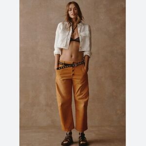 Brand New Pilcro Button-Front Barrel Pants
